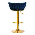 4Rico barkruk QS-B313a marineblauw fluweel
