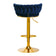 4Rico barkruk QS-B313a marineblauw fluweel