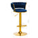 4Rico barkruk QS-B313a marineblauw fluweel