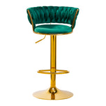 4Rico Bar Hocker QS-B313a green velvet