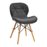 4Rico Cosmetic chair QS-186 gray velvet