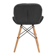 4Rico cosmetische stoel QS-186 grijs fluweel