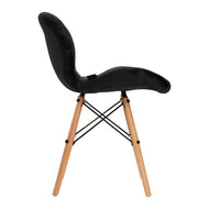 4Rico Cosmetische stoel QS-186 zwart fluweel