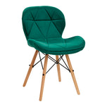 Fauteuil cosmétique 4Rico QS-186 velours vert