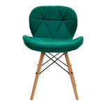 Fauteuil cosmétique 4Rico QS-186 velours vert