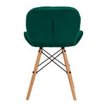Fauteuil cosmétique 4Rico QS-186 velours vert