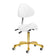 Cosmetic stool Giovanni 1004 white with gold base