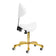 Cosmetic stool Giovanni 1004 white with gold base