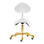 Cosmetic stool Giovanni 1004 white with gold base