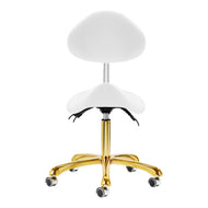 Cosmetic stool Giovanni 1004 white with gold base