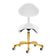 Cosmetic stool Giovanni 1004 white with gold base