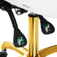 Cosmetic stool Giovanni 1004 white with gold base