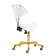 Cosmetic stool Giovanni 1004 white with gold base