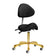 Cosmetic stool Giovanni 1004 black with gold base