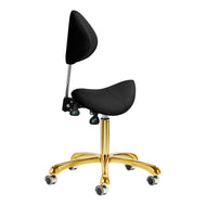 Cosmetic stool Giovanni 1004 black with gold base