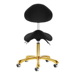 Cosmetic stool Giovanni 1004 black with gold base