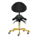 Cosmetic stool Giovanni 1004 black with gold base