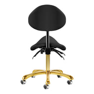 Cosmetic stool Giovanni 1004 black with gold base