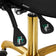 Cosmetic stool Giovanni 1004 black with gold base