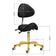 Cosmetic stool Giovanni 1004 black with gold base