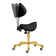 Cosmetic stool Giovanni 1004 black with gold base