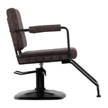 Gabbiano hairdressing chair Katania Loft Old Leather dark brown
