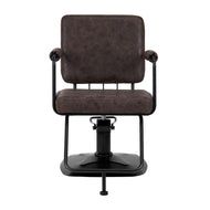 Gabbiano hairdressing chair Katania Loft Old Leather dark brown