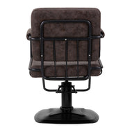 Gabbiano hairdressing chair Katania Loft Old Leather dark brown