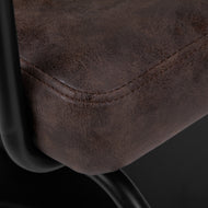 Gabbiano hairdressing chair Katania Loft Old Leather dark brown