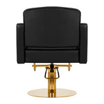 Hairdressing chair Gabbiano Turyn black gold