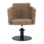 Fauteuil de coiffure Gabbiano Roma vieux marron