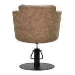 Fauteuil de coiffure Gabbiano Roma vieux marron