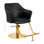 Hairdressing chair Gabbiano Marbella Black