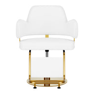Hairdressing chair Gabbiano Linz NQ Gold White