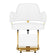 Hairdressing chair Gabbiano Linz NQ Gold White