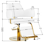 Hairdressing chair Gabbiano Linz NQ Gold White