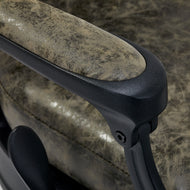 Barber chair President Old Leather Green