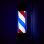 Plafonnier barbier lumineux BB-02 noir, grand