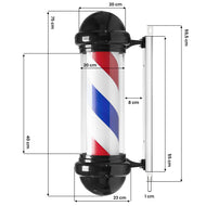 Plafonnier barbier lumineux BB-02 noir, grand