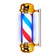 Verlicht plafondpaneel barbershop BB-02 goud groot