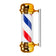 Verlicht plafondpaneel barbershop BB-02 goud groot
