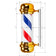 Verlicht plafondpaneel barbershop BB-02 goud groot
