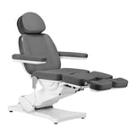 Electric cosmetic chair SILLON CLASSIC 3 motors with pedi cradle gray
