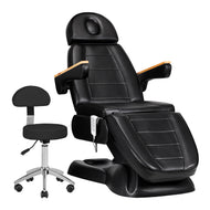 Electric cosmetic chair SILLON Lux 273b 3 motors + stool 304 black