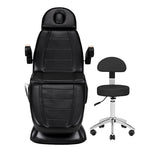 Electric cosmetic chair SILLON Lux 273b 3 motors + stool 304 black