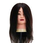 Tête de formation coiffure Gabbiano WZ1, cheveux naturels, couleur 1#, longueur 16"