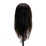 Tête de formation coiffure Gabbiano WZ1, cheveux naturels, couleur 1#, longueur 16"