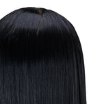 Gabbiano WZ2 hairdressing training head, synthetic hair, color 1#, length 24"