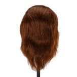 Gabbiano WZ3 hairdressing training head, natural hair, color 4#, length 8"