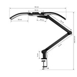 Glow L05 manicurelamp met gebogen arm voor op tafel, zwart